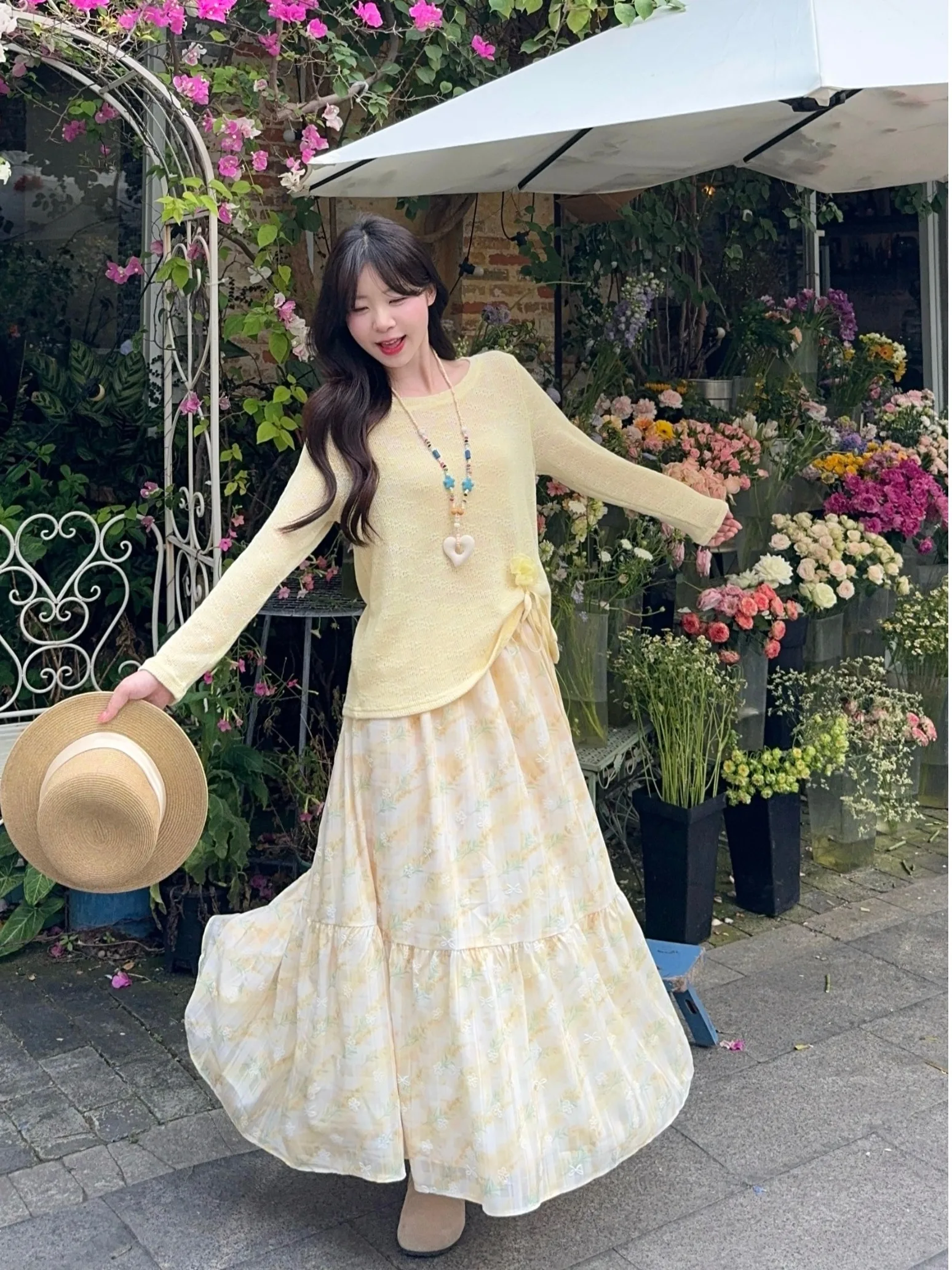 

plus Size Women's Floral Print Drawstring Sleeveless Top And High Waist Half Skirt Set Summer New Style Comfortable Fit Korea...