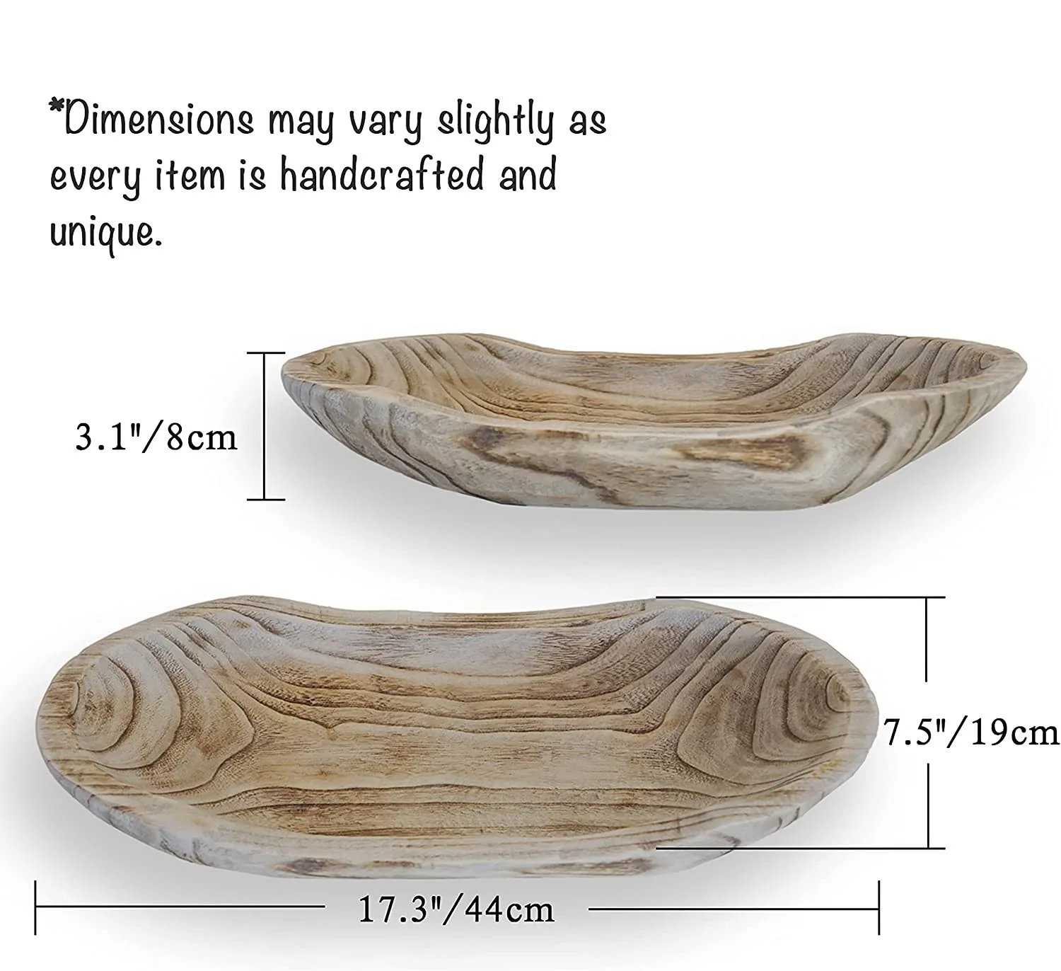 Paulownia Wooden Boat Type Fruit Tray Homestay Natural Village Decorate Retro Old Living Room Solid Wood Candy Plate Snack Plate