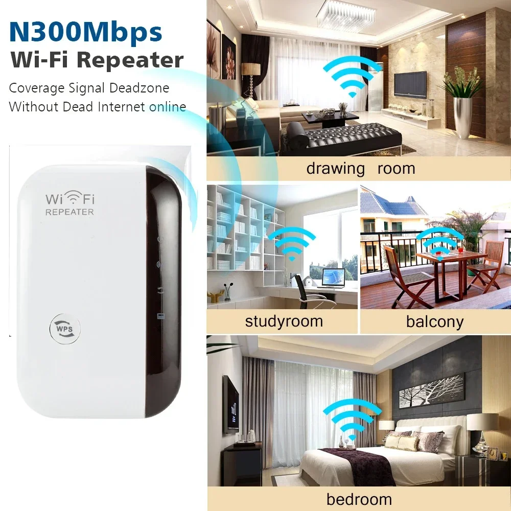 300Mbps WiFi Repeater WiFi Extender Amplifier WiFi Booster Wi Fi Signal 802.11N Long Range Wireless Wi-Fi Repeater Access Point