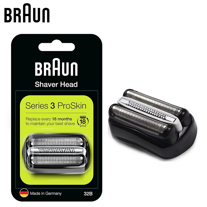 Braun 32B/32S Replacement Razor Blade for Braun Series 3 Braun 301s 3000s 3010s 3020s 3030s 3040s 3050cc Shaver Head Original