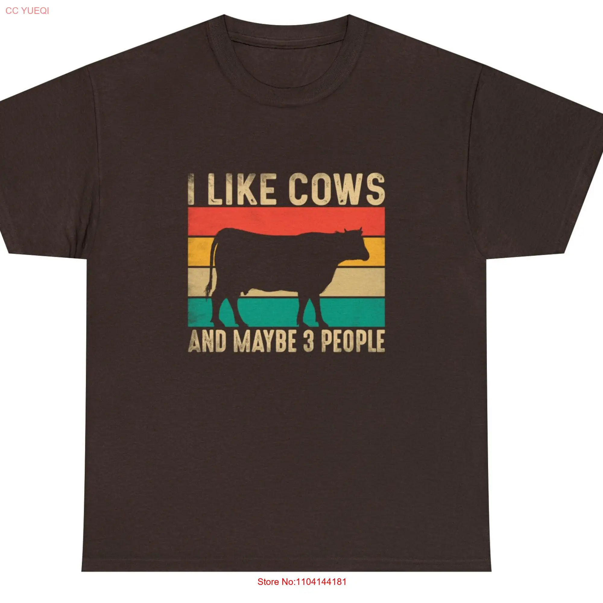 I Like Cows and Maybe 3 People Retro T Shirt with Farming Cattle Ranch Not Just for Women Design Cute Heavy Cotton