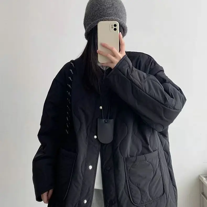 

Осень/зима 2026, женская пуховая хлопковая куртка, свободная повседневная куртка