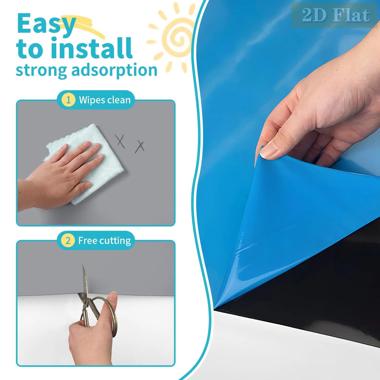 1pcs Light Gray Arched Decorative Magnetic Whiteboard Wall Sticker, Graffiti Friendly, Simple Curved Semi-Circular Pattern