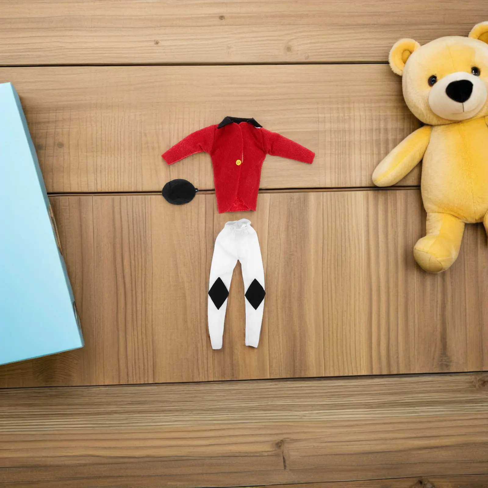 

Комплект для куклы: наряд для верховой езды (куртка, брюки, шарф) для 11-дюймовых кукол, красный, для праздничного переодевания