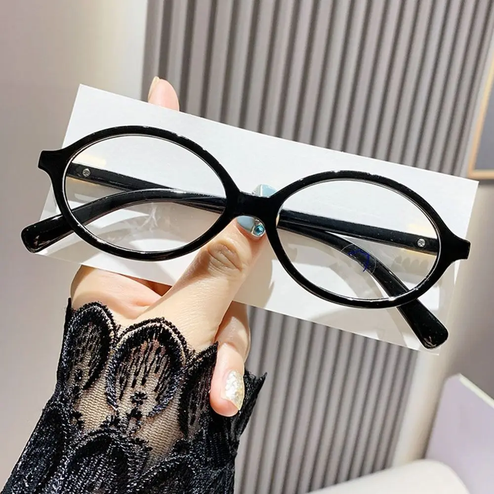 Y2K Retro Oval Frame Glasses Women Female Sweet Cool Eyewear Trend Reading Computer Anti Blue Light Eyeglasses image 3