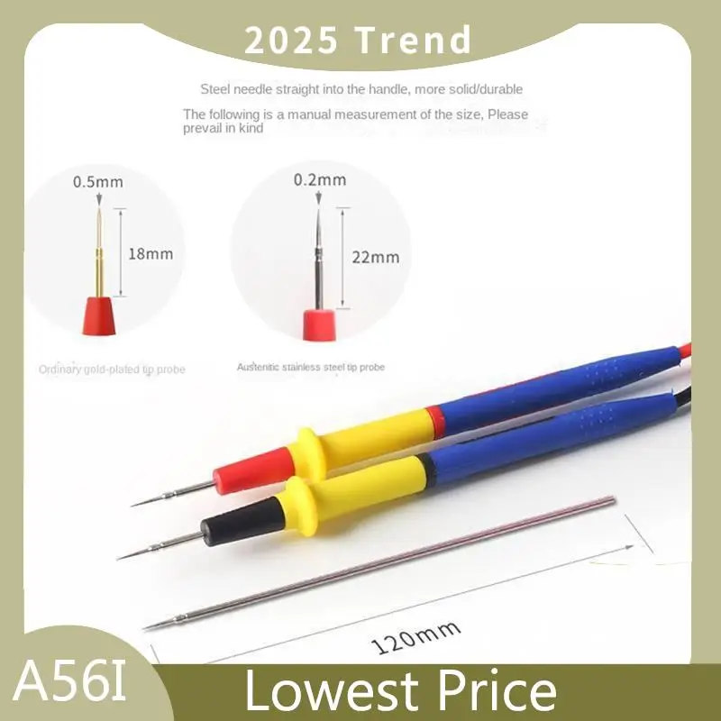 ABDD P30 Stainless Steel Multimeter Pen Fine Tip Test Pen Silicone Antifreeze Universal Test Pen