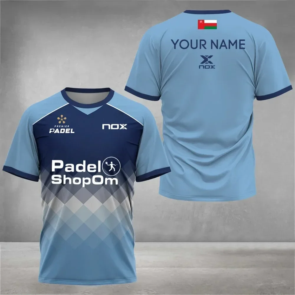 

T-shirt 2024 Summer Explosion Padel Shopom Joint Loose and Comfortable Casual Sports Jersey T-shirt3D men's luxury T-shirt