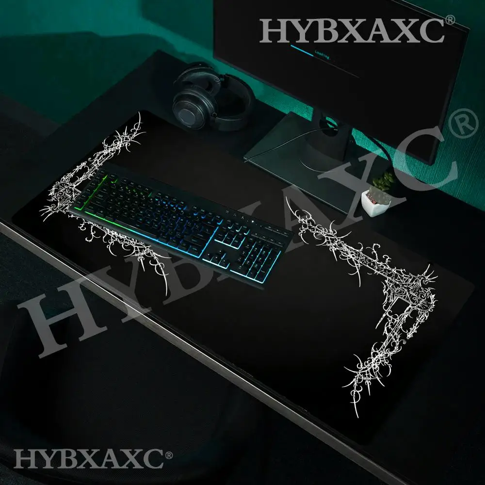 

HYBXAXC Gothic Thorn Frame Large Mouse Pad Gaming Mat Non-slip Rubber Extended Keyboard Pad for Gamer Office Desktop Accessories