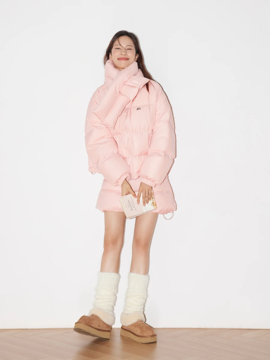 

INRM ort Bread Sle down Jaet Winter Warm Netie Outerwear Skirt Set Women's Faion Cold Proofing ort Coat