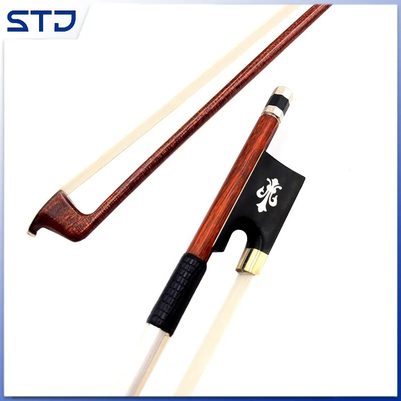 Siberian horsetail horsehair1Pcs top Pernambuco carbon Fiber Round Stick violin viola cello bow 4/4,silver/Copper Mounted