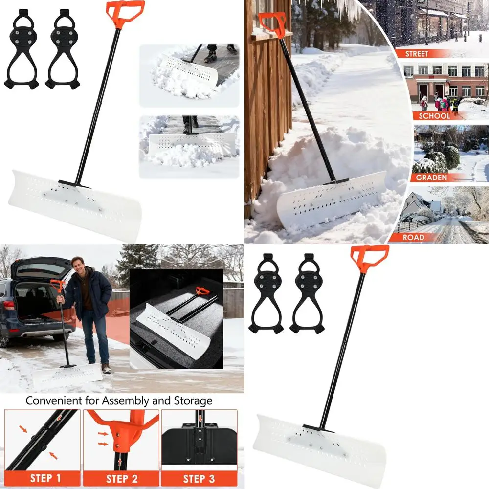 

Эргономичная лопата для снега 36 с широким полилезвием для эффективного снятия подъездных дорог и тротуаров, быстроразъемная ручка