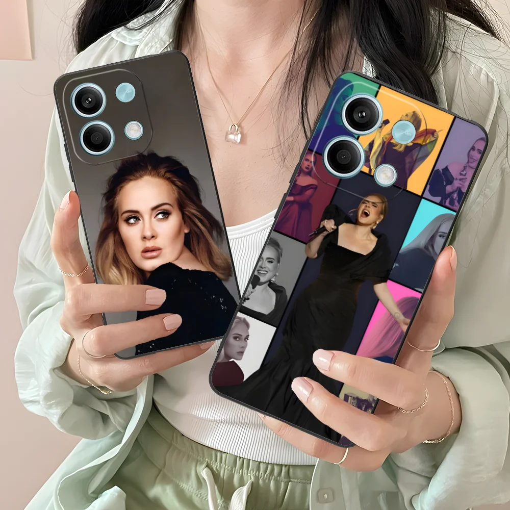 Mobile Adele Phone Case for Xiaomi Redmi Note 13 12 11 10 9 8 7 6 S A Pro Lite Plus 5G Black Cover Cellphones Smartphone