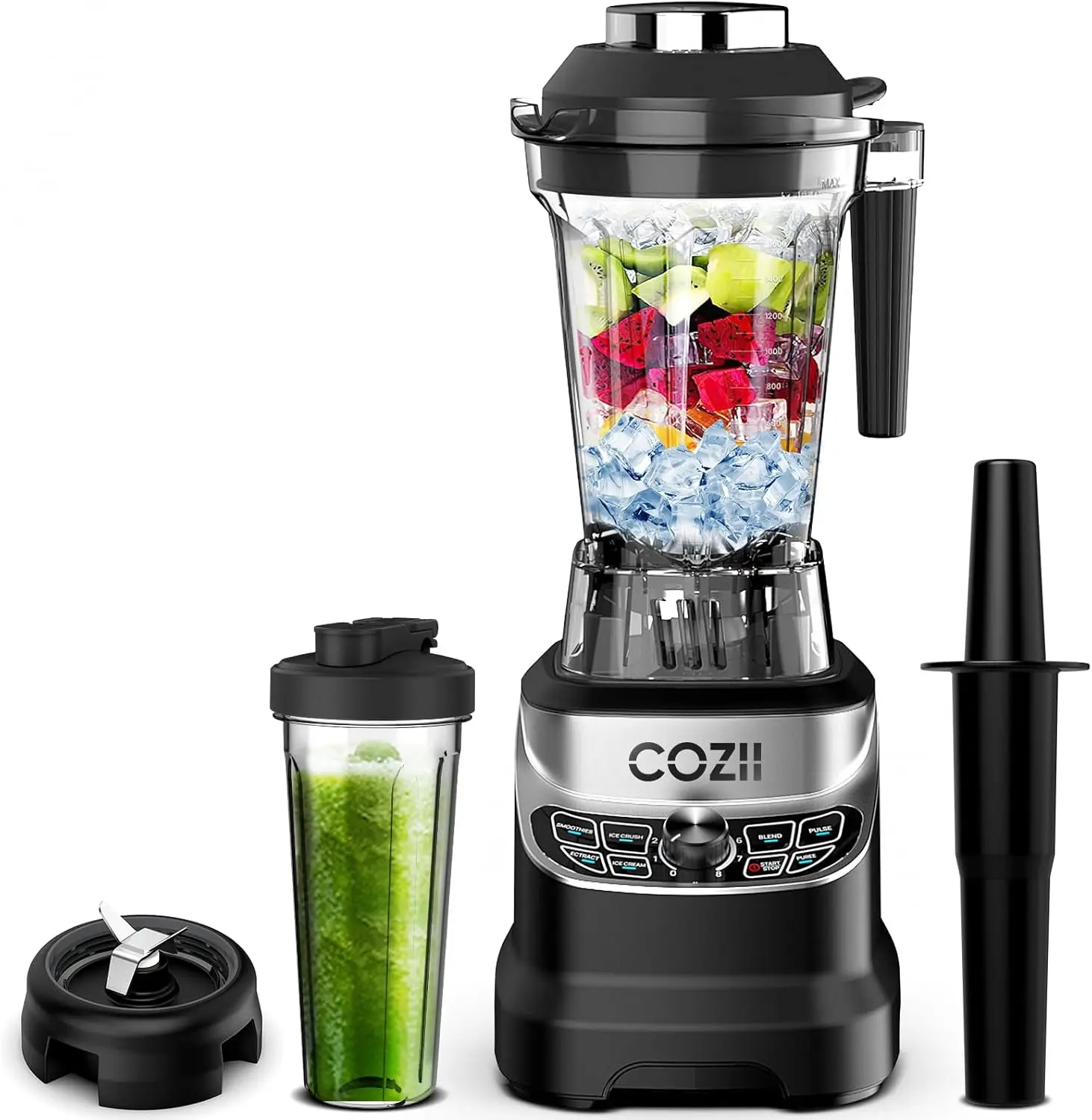 

Professional 2000W Blenders for Kitchen with 64oz Pitcher & 21oz To-go Cup, High Speed for Smoothies/Ice Crushing/Frozen