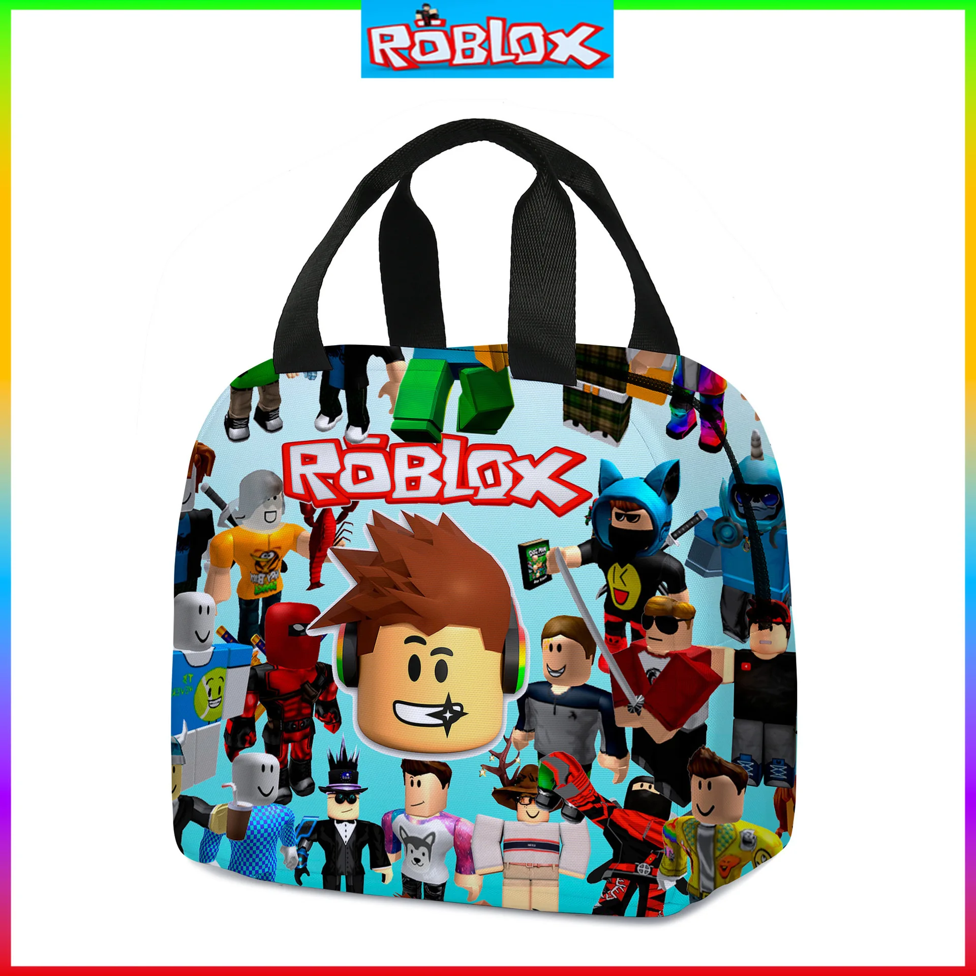 Roblox Lunch Bag School Students Lunch Box Bag Pencil case Primary and Middle School Students Schoolbag Boys Girls Anime Cartoon