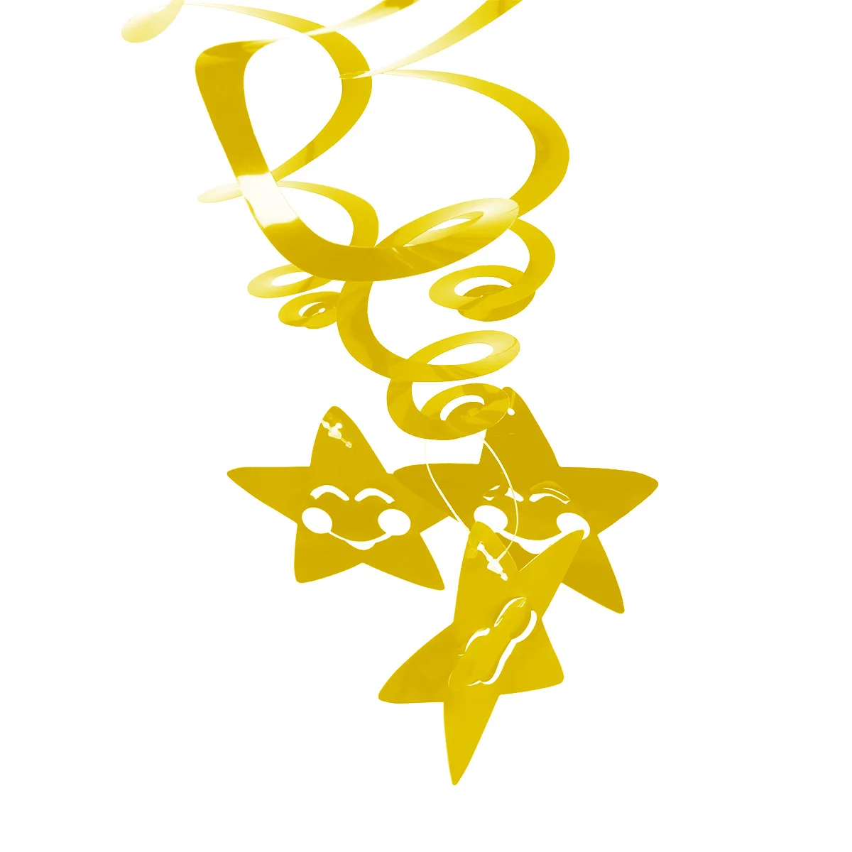 

6Pcs Gold Star Hanging Swirl Decorations Party Ceiling Spiral Ornaments Wedding Birthday Christmas Festival Stage Hanging Decor