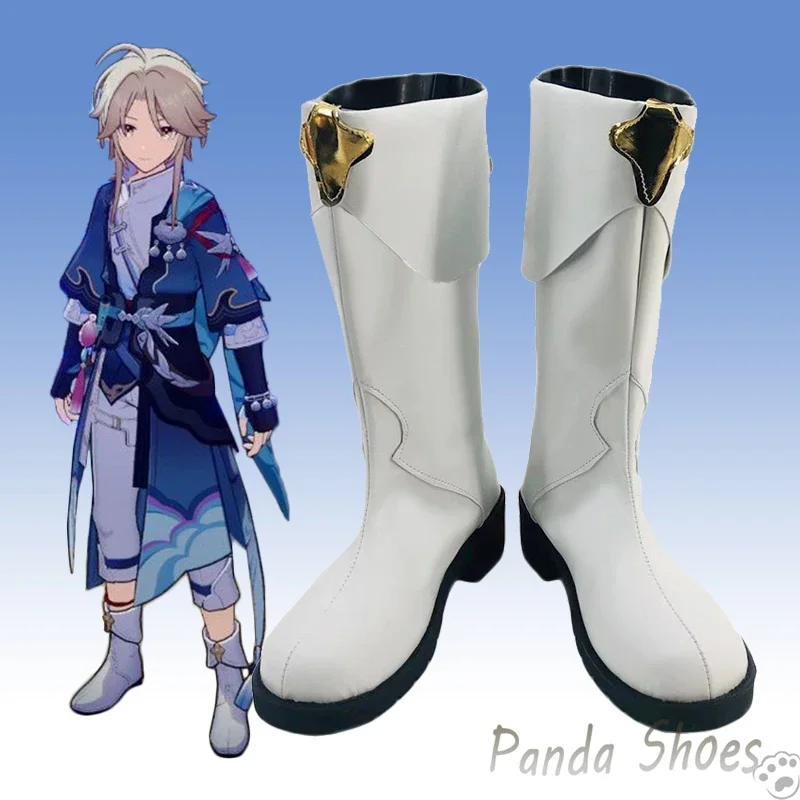 

Honkai Star Rail Yanqing Cosplay Shoes Anime Game Cos Long Boots Yan Qing Cosplay Costume Prop Shoes for Con Halloween Party