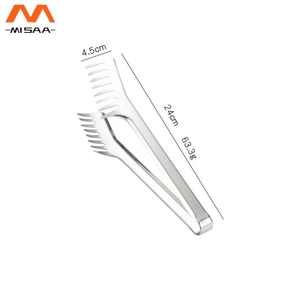 Food Tongs Comb Clip Not Drop Extended Handle Easy To Get Noodle Clip Kitchen Food Grade Non-slip Deepen Jagged Portable