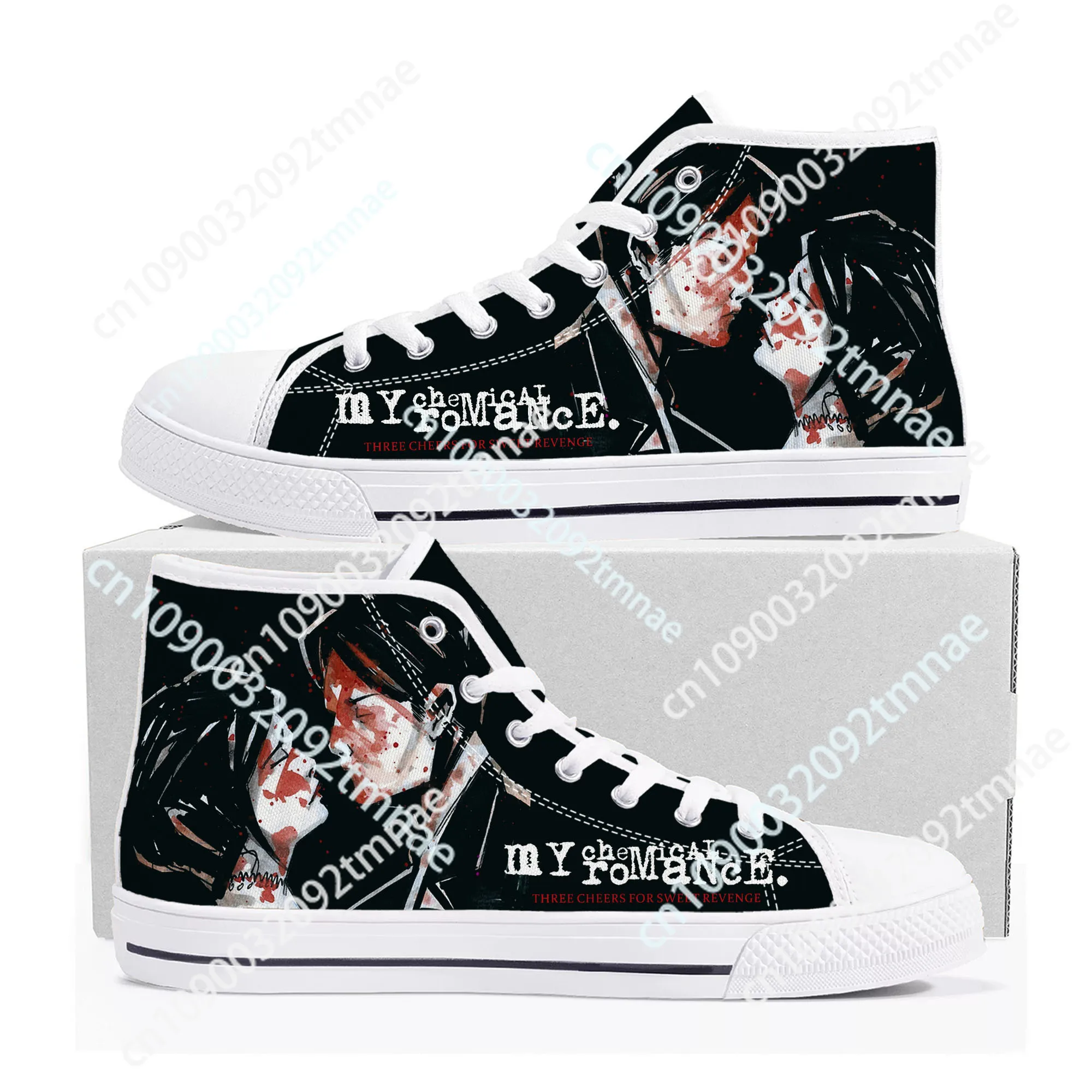 My Chemical Romance Rock Band High Top High Quality Sneakers Mens Womens Teenager Canvas Sneaker Casual Couple Shoes Custom Shoe