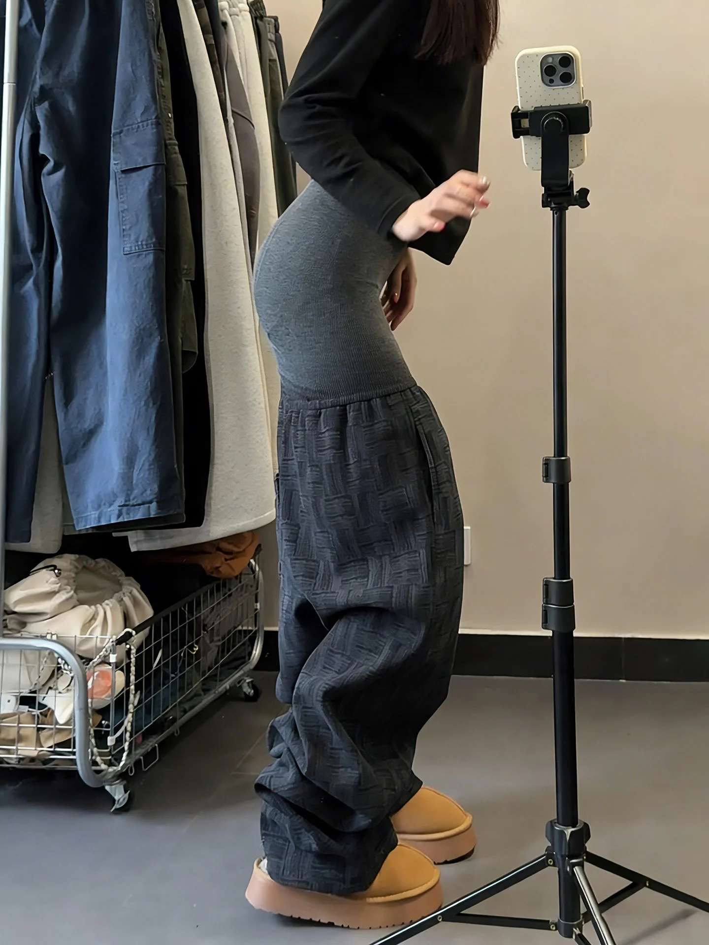 

Мужские брюки в стиле ретро, американского дизайна, с эффектом окрашивания, осенне-зимние, широкие, прямого кроя, повседневные, удобные, свободного кроя