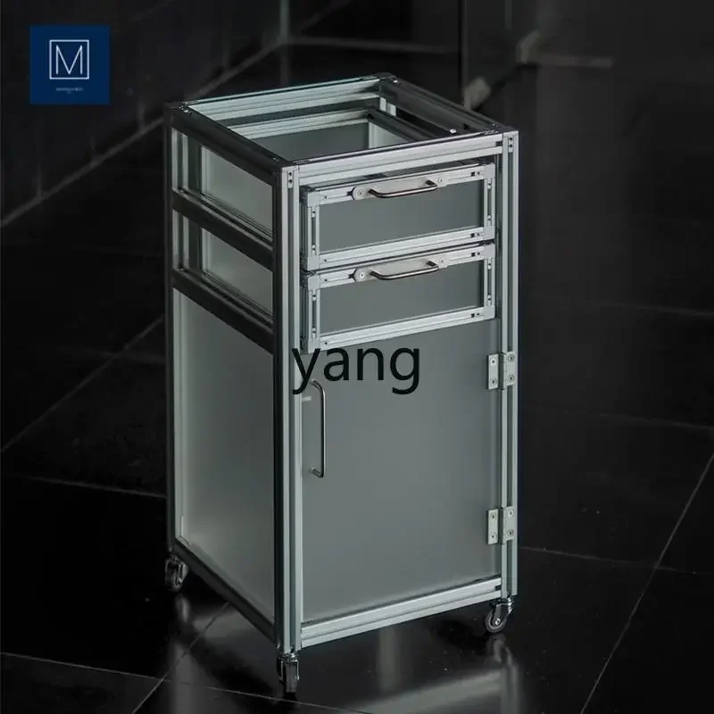 LH  aluminum profile removable office storage acrylic file cabinet industrial wind metal multi-functional drawer