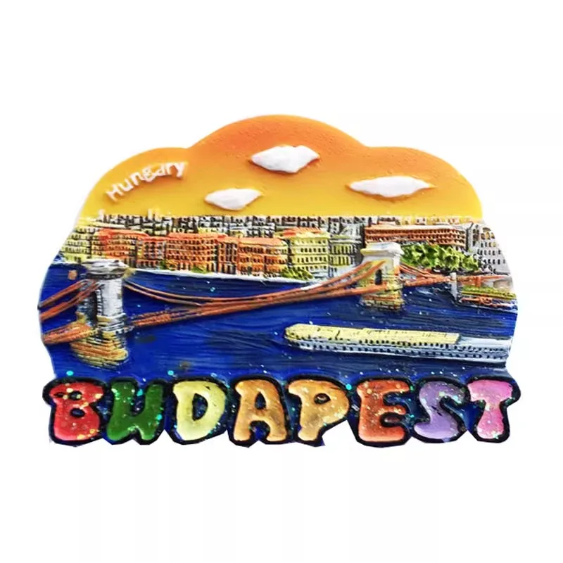 World Cultural Heritage Site Budapest, Hungary Magnet Refrigerator Sticker Scenic Tourism Commemorative Decoration Crafts