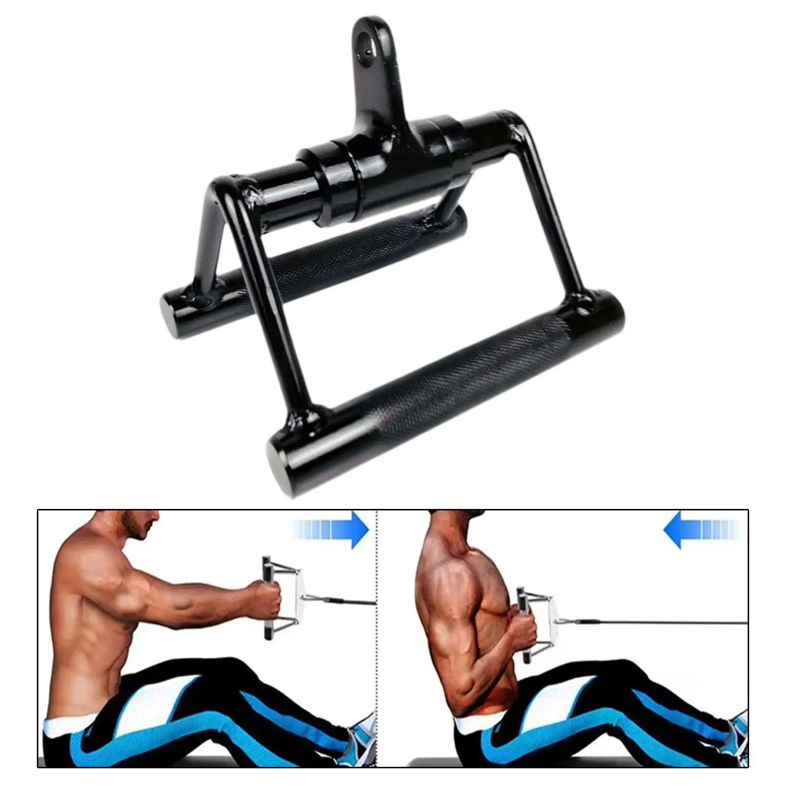 

Press Down Bar Easy Installation Back Training Heavy Duty Rowing Machine Gym V Handle for Sports Exercise Tricep Workout Biceps