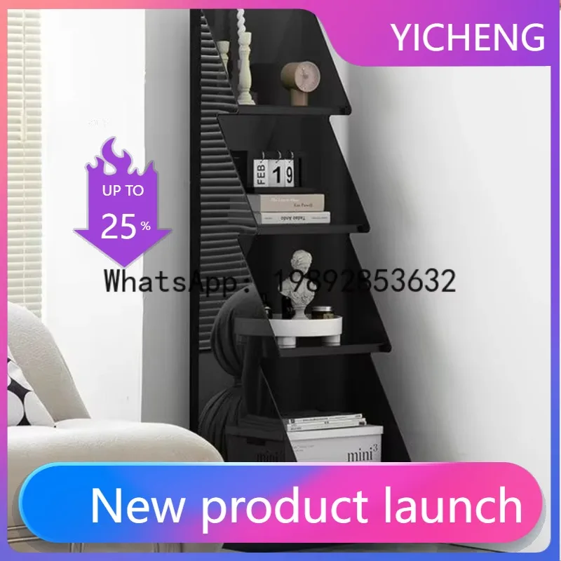 LYY Light Luxury Acrylic Bookshelf Floor-standing Storage Rack Living Room Display Rack Storage Creative