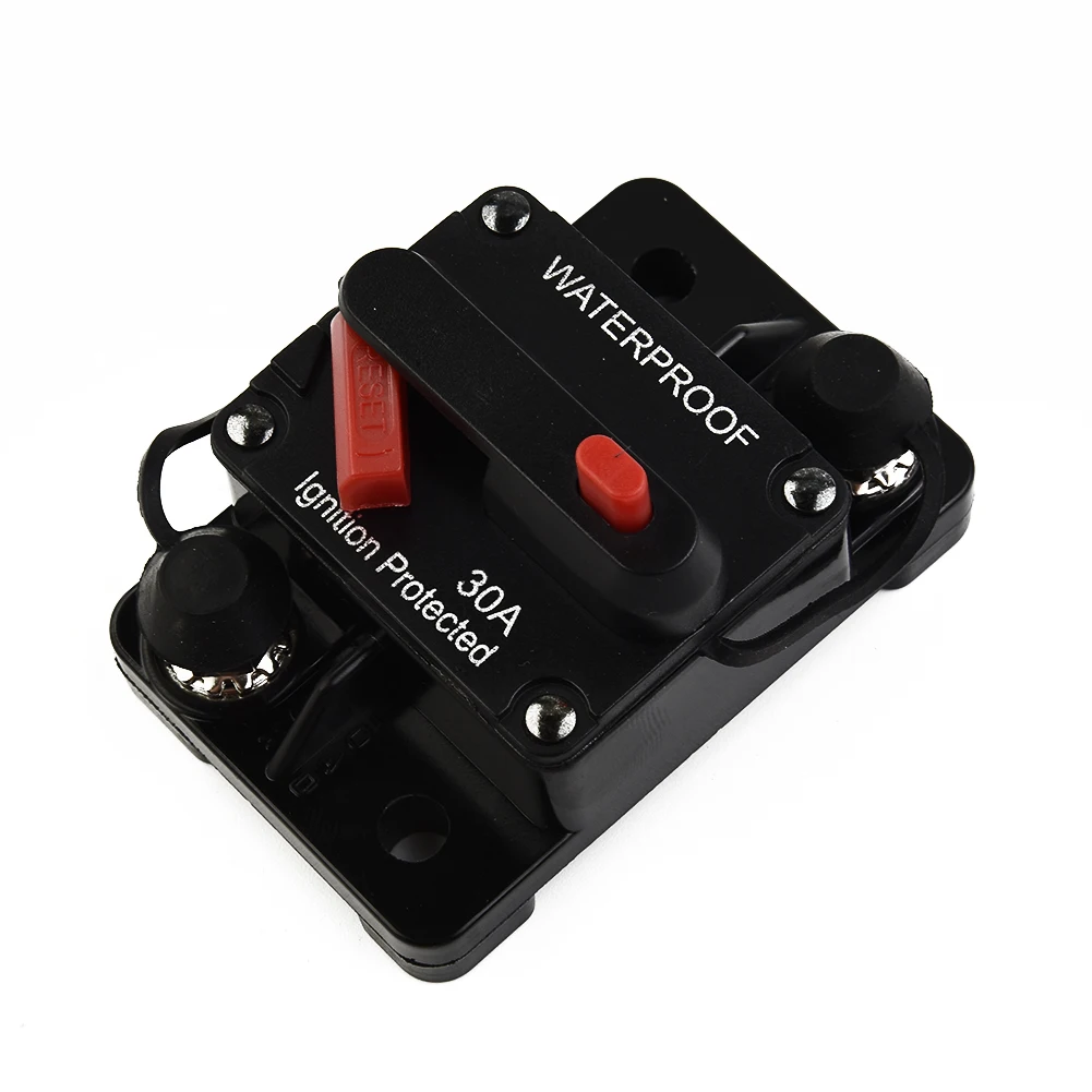 

Circuit Breaker Fuse Reset Waterproof 12V-48V DC 30-300A High Amp Ratings Manual Reset Switch Rubber Cap Motorhomes