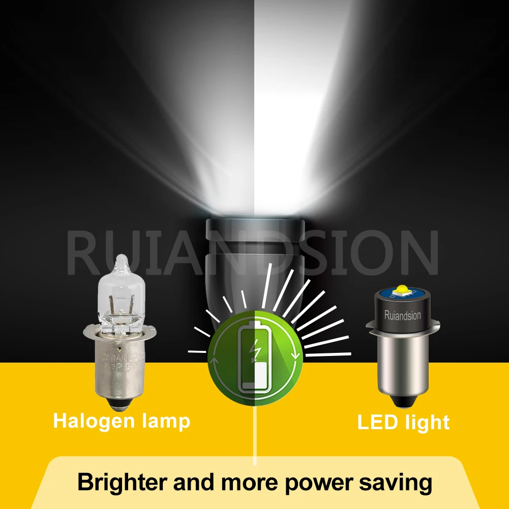 P13.5S PR2 Maglite LED Upgrade Bulb 1-9V 5-30V Voltage XPG2 Chip Bright White Replacement for Flashlight Torch Work Light 2Pcs view 5