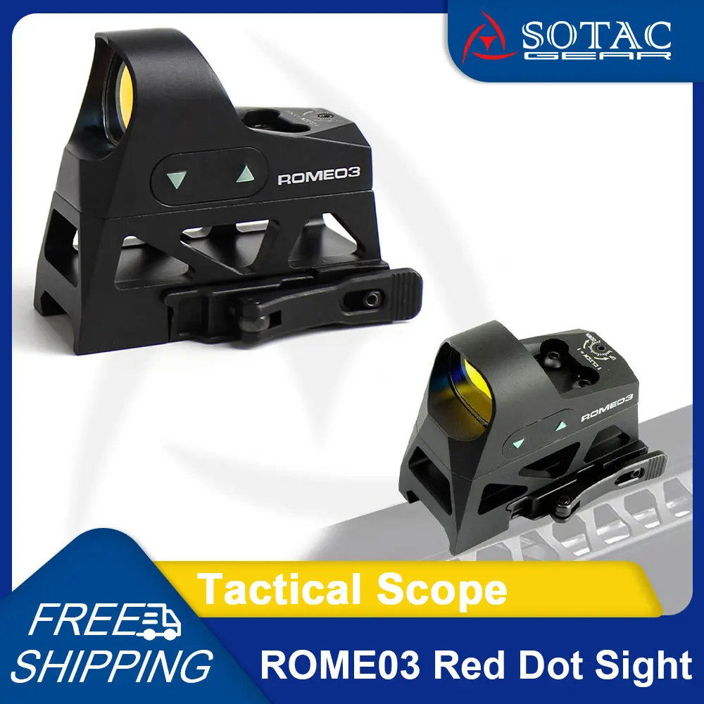 

SOTAC ROMEO3 ROME O3 Red Dot Sight Scope Tactical Hunting Weapon Optic Sights 1.14 "High Mount