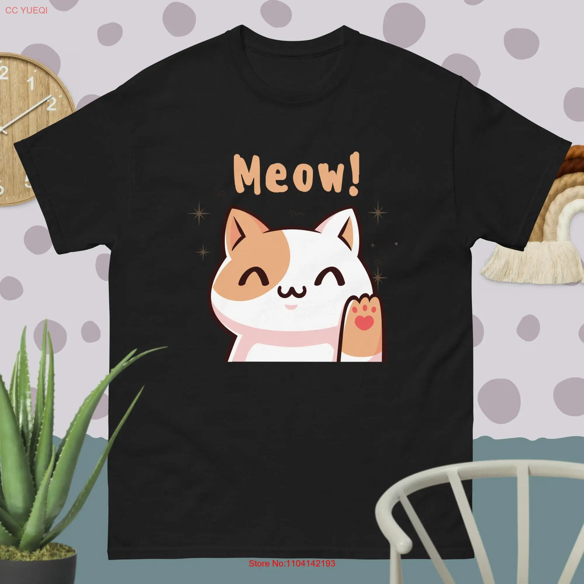 Meow T shirt Cat Lover Perfect for Pet Lovers long or short sleeves