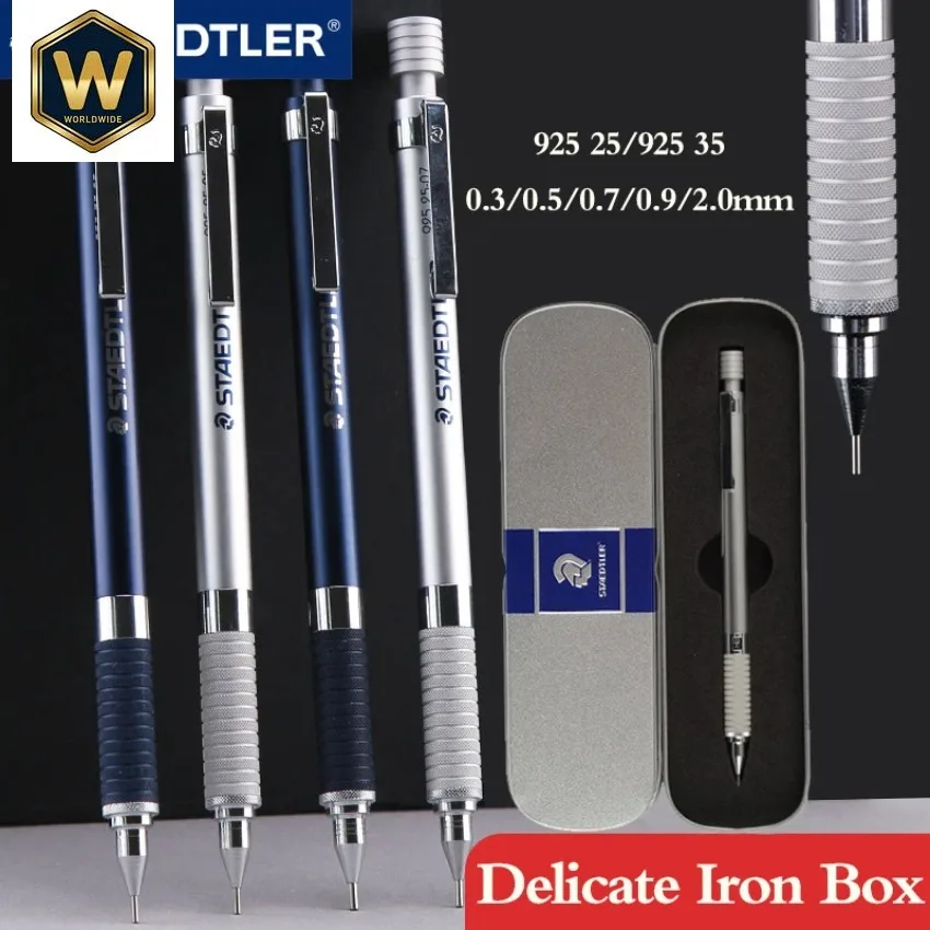 STAEDTLER 925 25/35 Mechanical Pencil Metal Barrel Low Gravity 0.3/0.5/0.7/0.9mm Pro Drawing Sketching