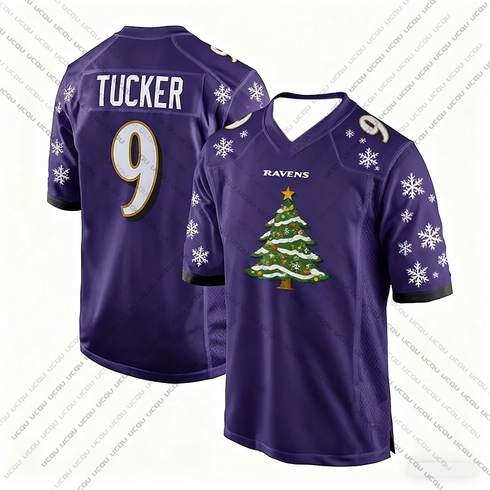 2025 عيد الميلاد الكبار الجاموس كرة القدم الأمريكية جيرسي الرجبي جيرسي ملابس رياضية التدريب جيرسي تي شيرت الغربان OWEH 99 رقم #4