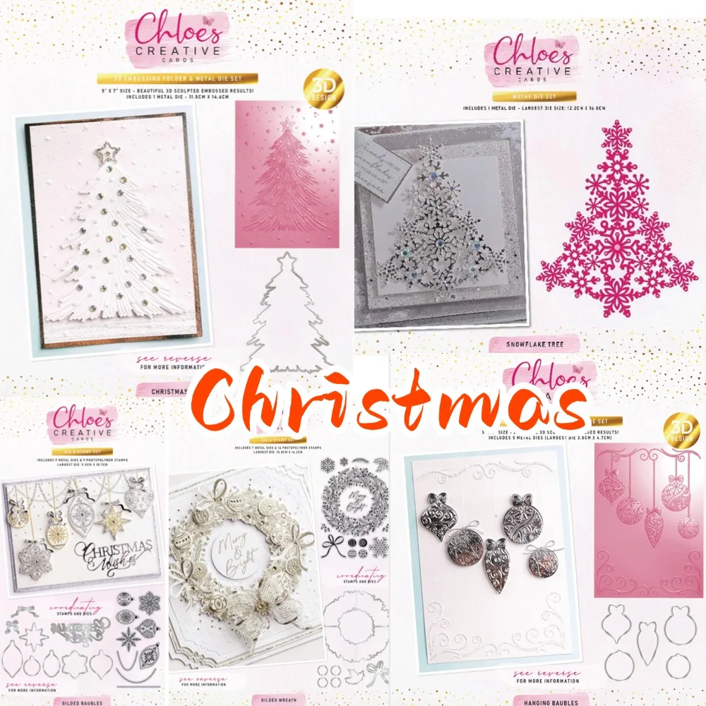 

2025 new metal cut dies and clear stamps scrapbooking to make paper Christmas Wreath and bow engraving frames card craft set