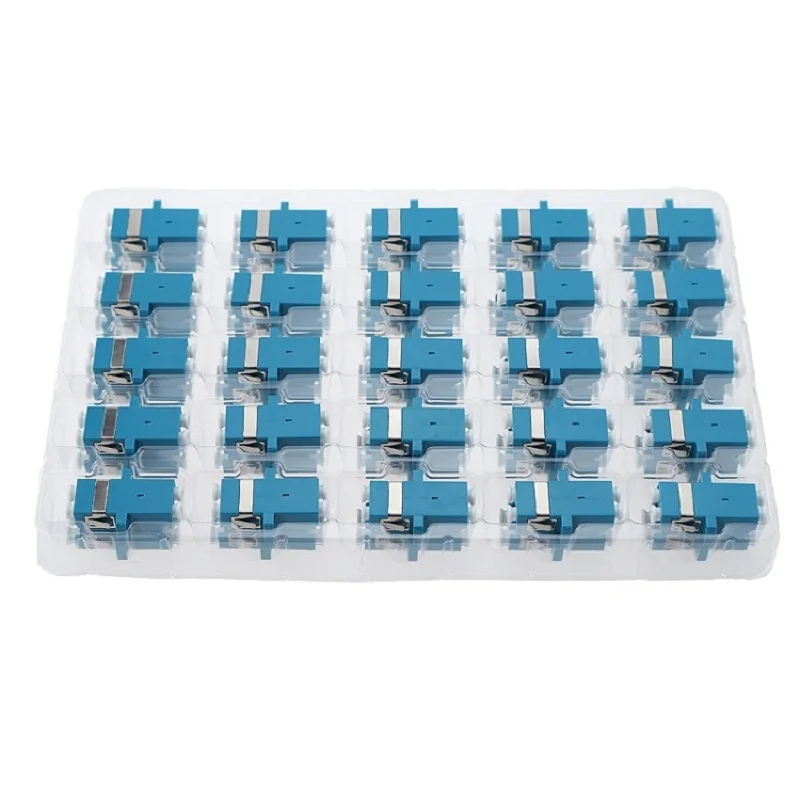 LC UPC duplex Fiber Optic Connector Adapter Simplex DulplexFootprint Blue Fiber Coupler DX connector SM Flange 0.2db ftth tool