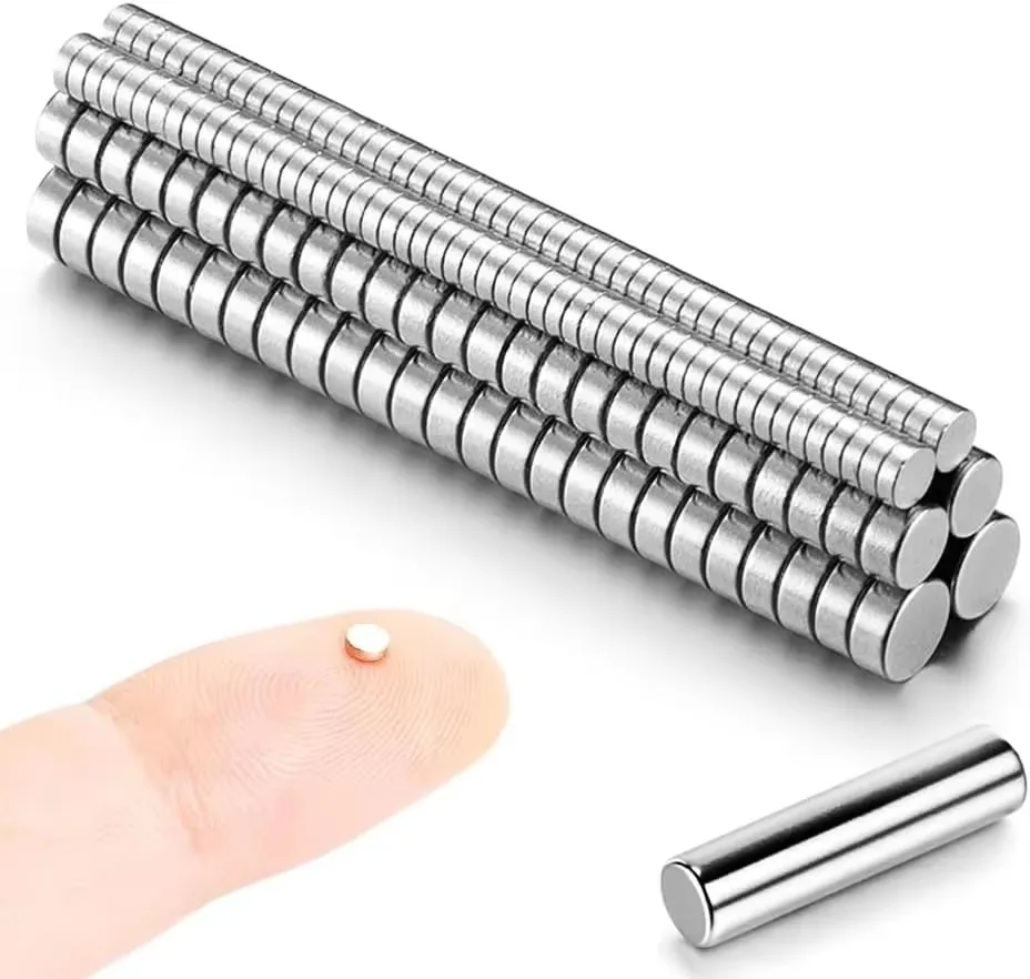 Mini Magnets Combo Pack - 100pcs 3x1mm, 4x2mm, 5x2mm - Tiny Thin Magnets for Miniatures, Small Model Hobby Crafts