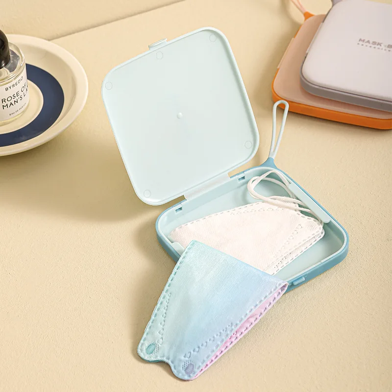 Kn95 Portable Student Dust Mask Box Temporary Storage Mask Folder Plastic Storage Box