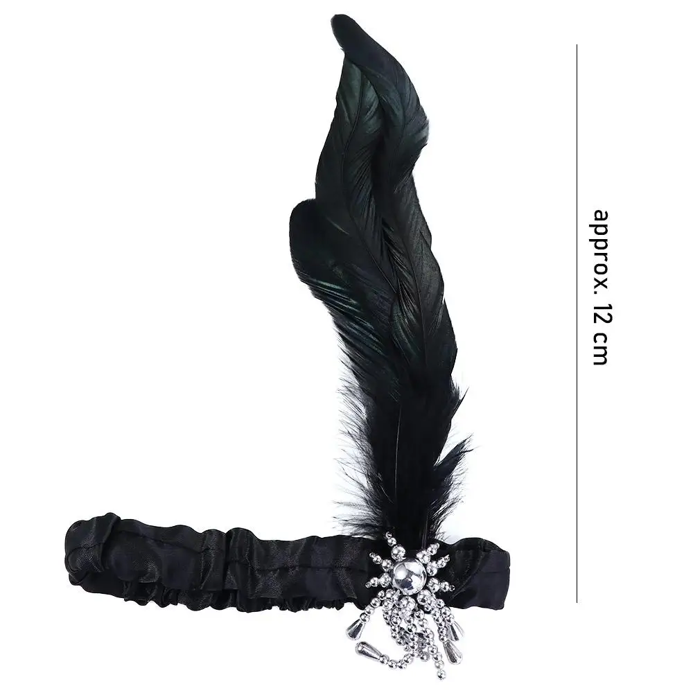 Chain Gatsby Cosplay Dress Headwear Korean Style Headband Feather Headwear Elastic Masquerade Party Hair Accessories view 6