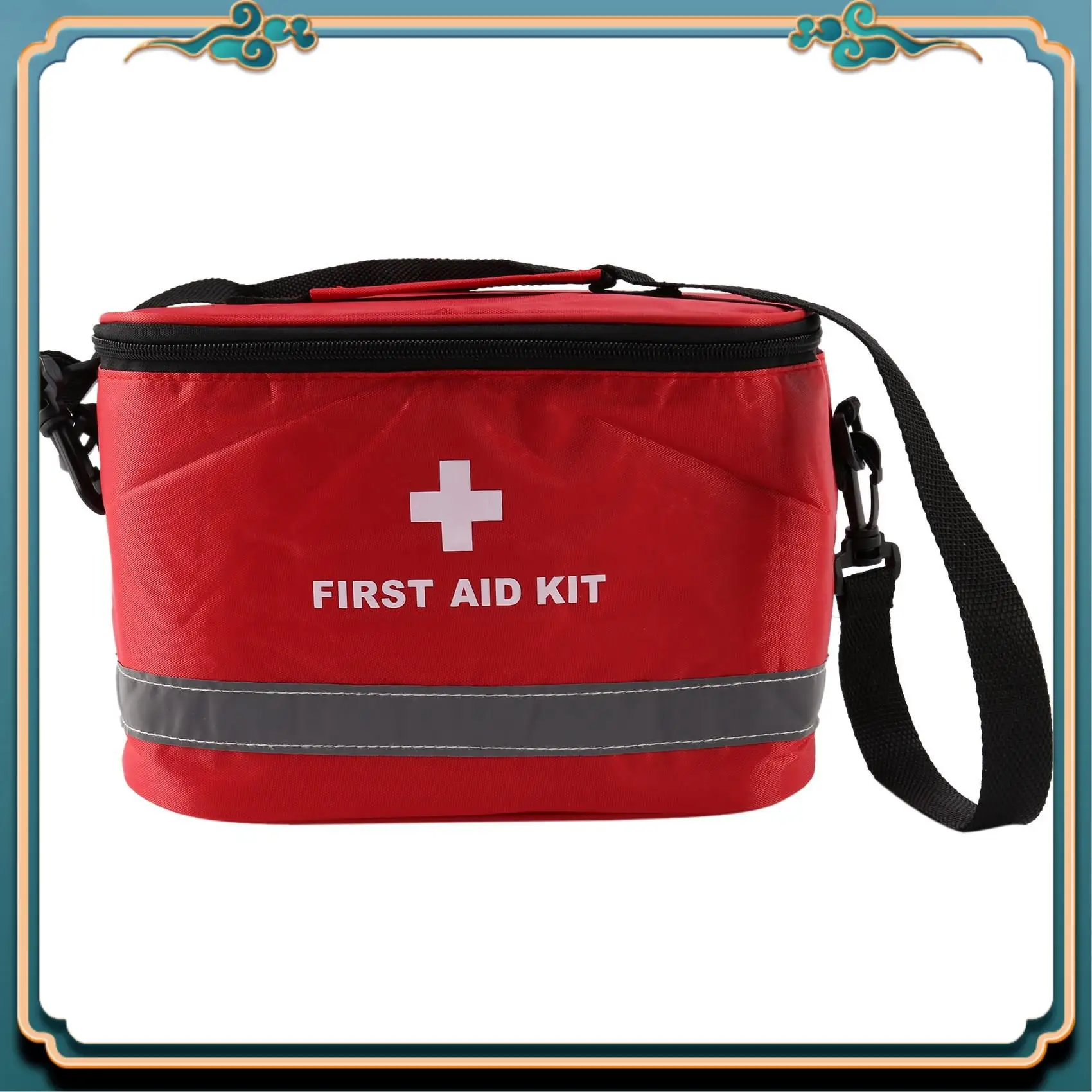 Latest 4X Outdoor First Aid Kit Sports Camping Bag Emergency Survival Package Red Nylon Striking Cross Symbol Crossbody Bag