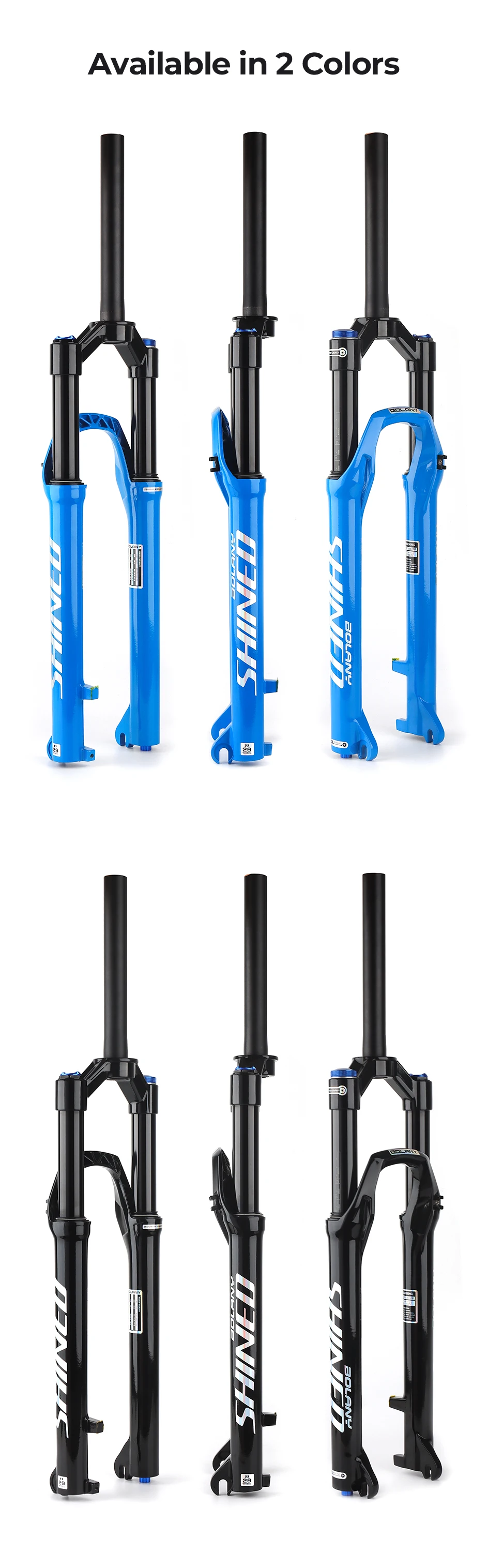BOLANY MTB Luftgabel 26 27,5 29 Zoll 120 mm Federweg-Luftölfederung 9 x 100 mm QR Leichte Fahrradgabel R29 Fahrradzubehör Teil – Detail 15
