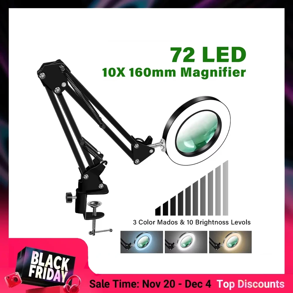 yZ[z72LED 8X/10X VƖg勾 USB 3 F LED ዾ͂񂾂ďC/e[uv/XLPAep