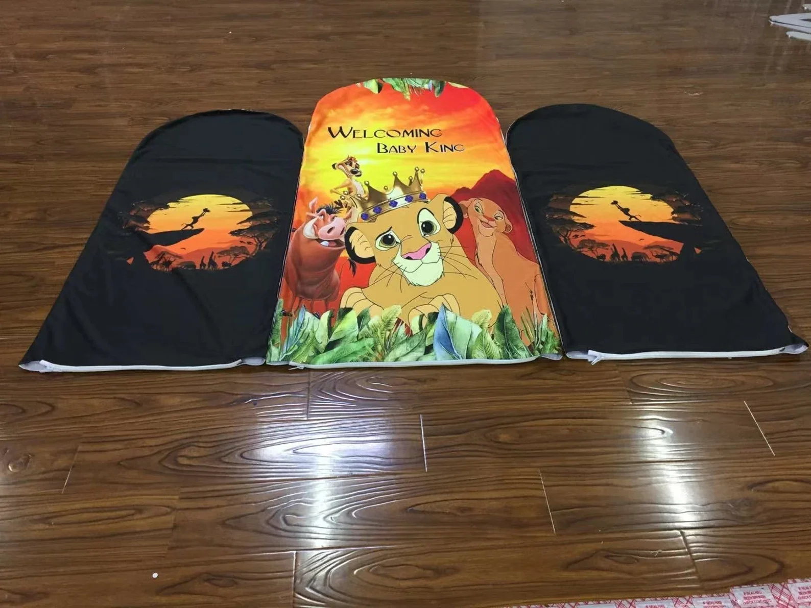 Disney The Lion King Kids Party Backdrop Photobooth Children Birthday Arch Wall Decoration Cover Doubleside Print Elastic Fabric