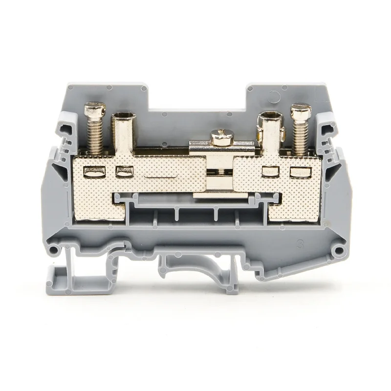 15Pcs URTK/6S DIN Rail Current Test Terminal, Through-Connection for Electrical Measurement