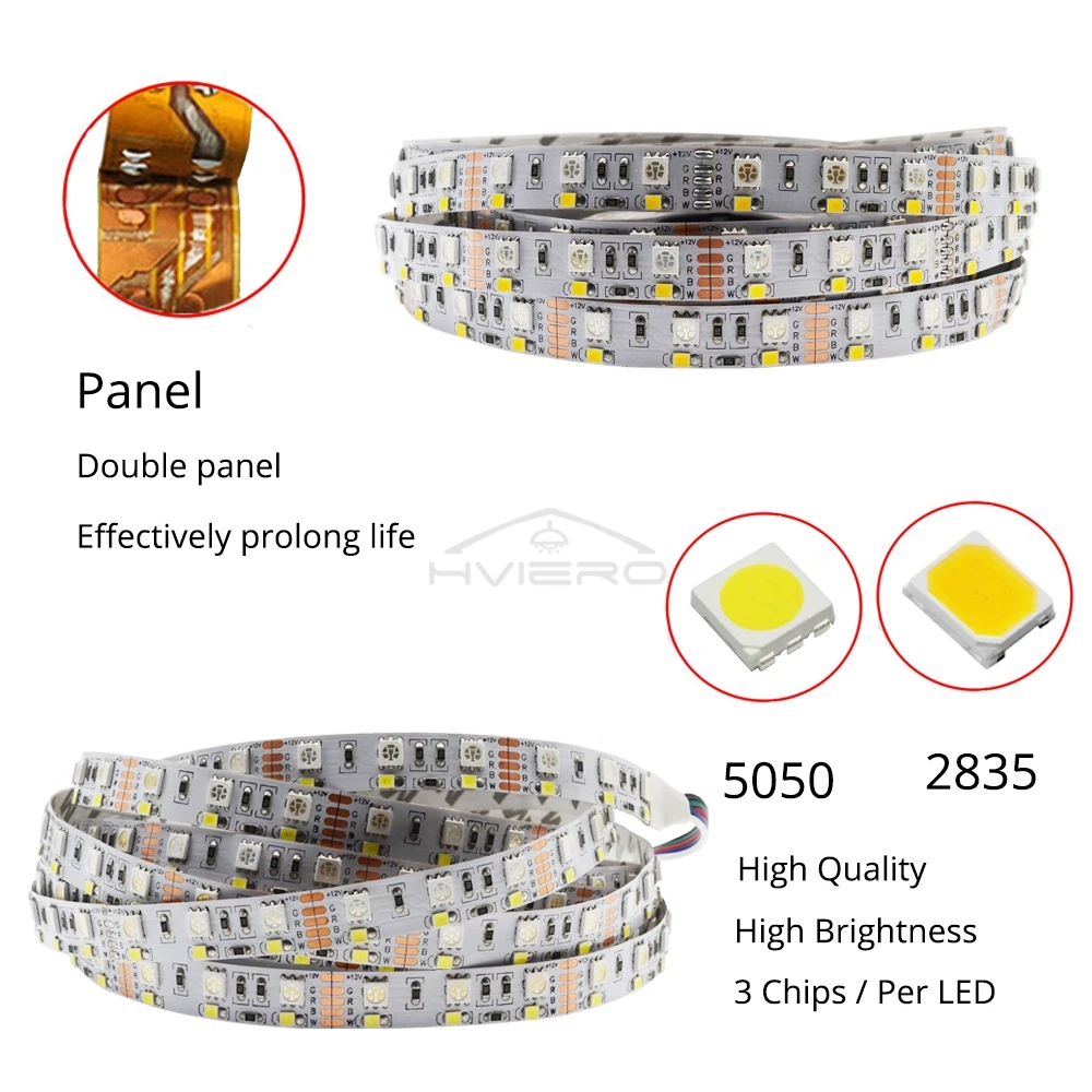 Dubbele Rij DC 12 V Flexibele Neon Koord 5 M RGB LED Strip Licht SMD 5050 Chip Voor Thuis woonkamer Vakantie Kerst Decoratie Lamp