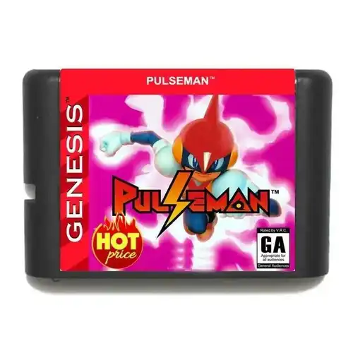 Nueva llegada Pulseman Genesis Label tarjeta de juego MD de 16 bits para Sega Mega Drive para Genesis