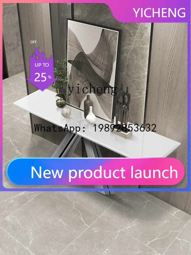 

LYY Simple Luxury Nano Jade Stone Console Tables Door Wall Decoration a Long Narrow Table