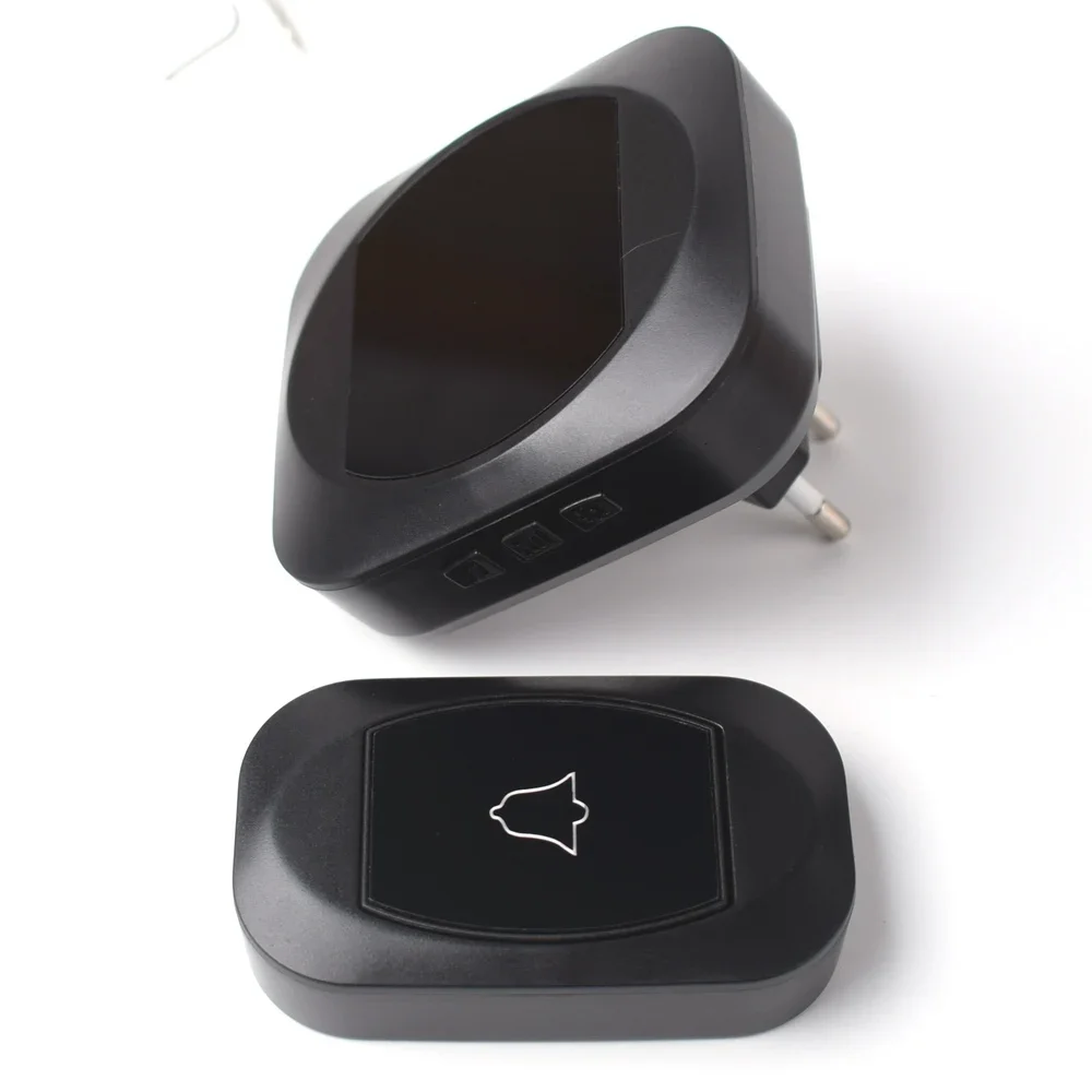 Waterproof Wireless Doorbell with Clock 60 Rings 5 Volume Chime 150M Remote Led Light Home Eu Plug  100-240V Door Bell for Home