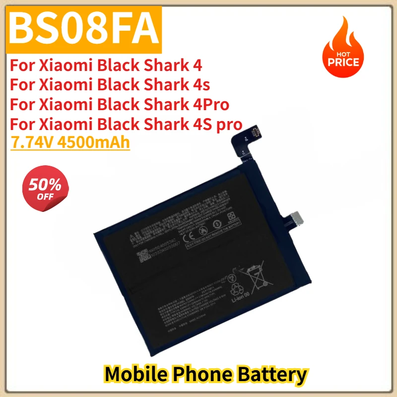 

BS08FA High Quality Phone Battery 7.74V 4500mAh For Xiaomi Black Shark 4s 4Pro/4Spro/5Rs PRS-A0 KSR-A0BS08FA Brand New