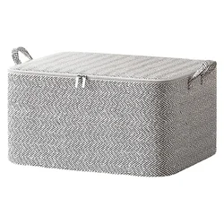 Non-Woven Zippers Storage Bag Moving Quilt Storage Basket Travel Large-Capacity Clothing Storage Bag