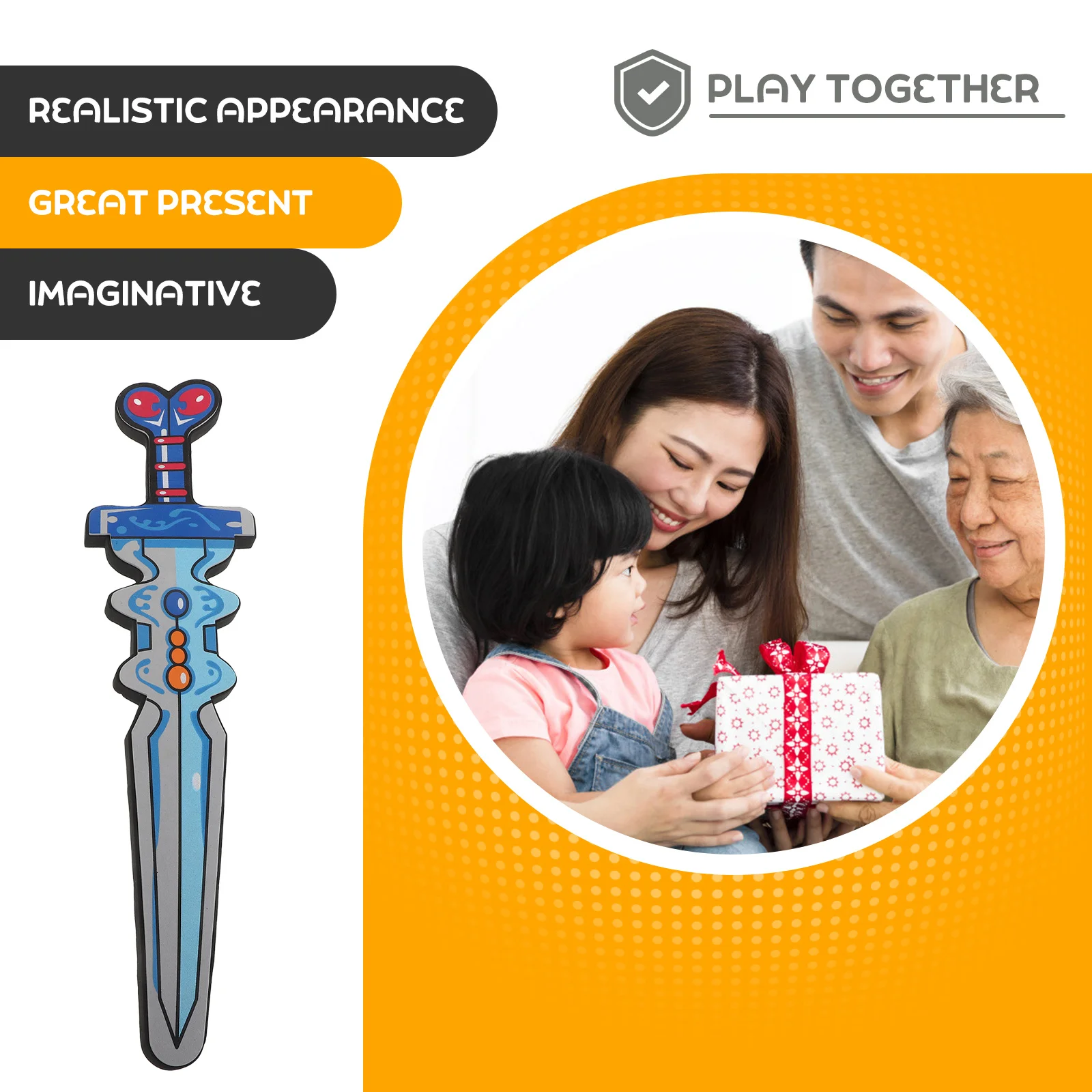 폼 검 소프트 키즈 야외 놀이 펜싱 훈련 가짜 검 학습 가이드 코스튬 코스프레 할로윈 액세서리